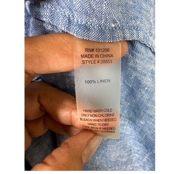 Soft Surroundings Denim Button Down Mini Dress - Picture 9 of 12